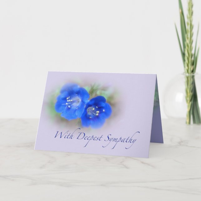 Carte Sympathie - Fleur sauvage bleu (Devant)