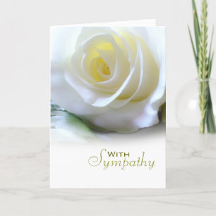 Carte Sympathie florale Rose blanche