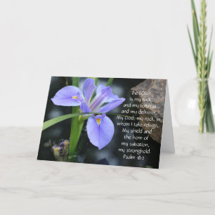Carte Sympathie florale, Verse de l'Écriture sur la Forc