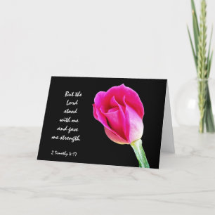 Carte Sympathie florale, Verse de l'Écriture sur la Forc