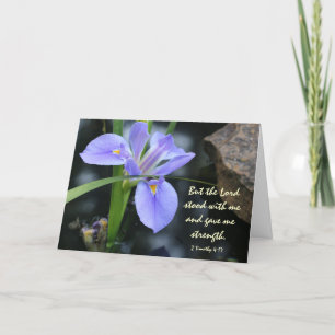 Carte Sympathie florale, Verse des Écritures sur la Forc