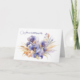 Carte Sympathie Iris Bouquet