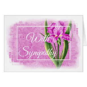 Carte Sympathie - Iris rose d1