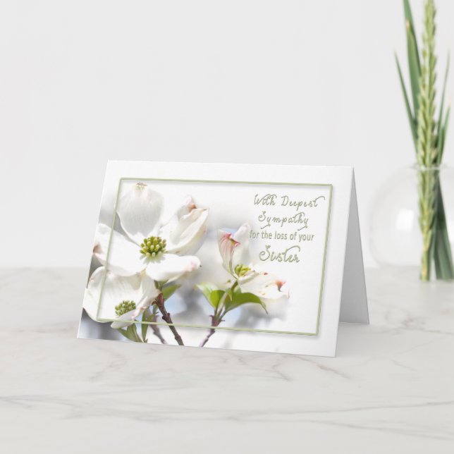CARTE SYMPATHIE LA PLUS PROFONDE - POMME BLOSSOMS-SOEUR (Devant)