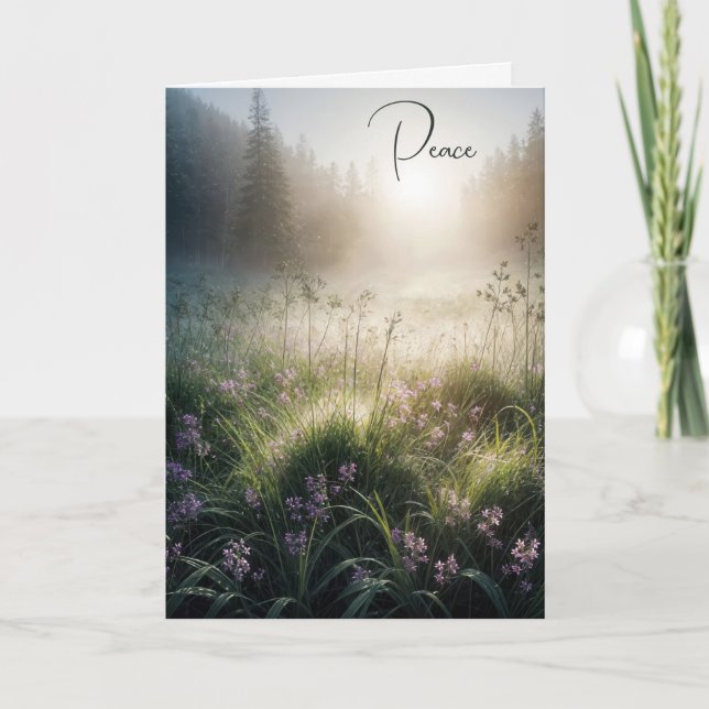 Carte Sympathie Matin pacifique Misty Meadow (Devant)