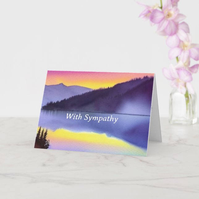 Carte Sympathie personnalisable de Serene Lake (Orchidée)