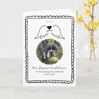 Carte Sympathie perte d'animal familier ailes d'ange per