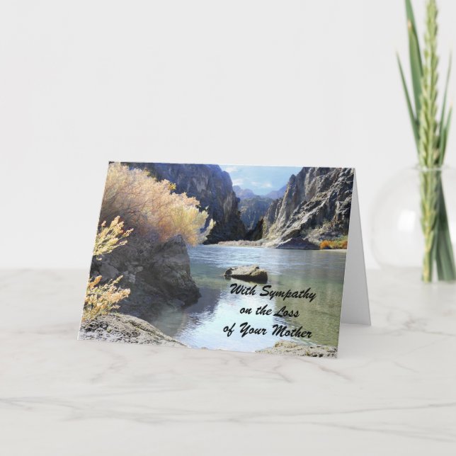 Carte Sympathie, Perte de Mère, Beau Paysage (Devant)