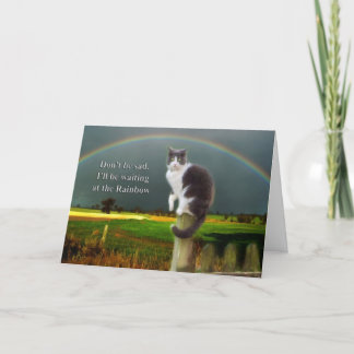 Carte Sympathie - Perte du chat animal de compagnie