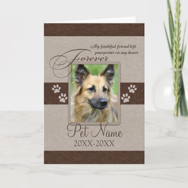 Carte Sympathie pour animal de compagnie (Devant)