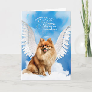 Carte Sympathie pour animaux Perte d'un chien Ange Pomér