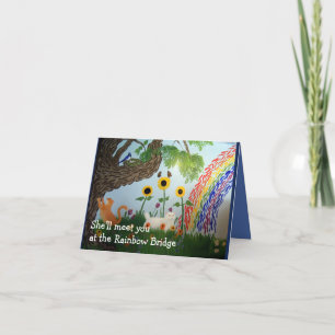 Carte Sympathie pour chats femelle de Rainbow Bridge