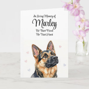 Carte Sympathie pour chien Nom personnalisé Berger allem