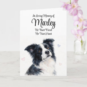 Carte Sympathie pour chien Nom personnalisé Border Colli