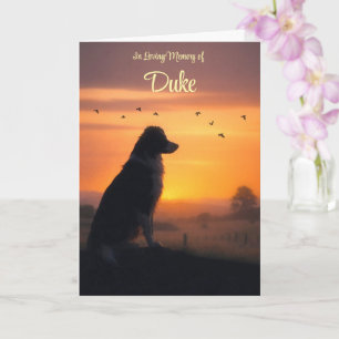 Carte Sympathie pour chien Nom personnalisé Silhouette d