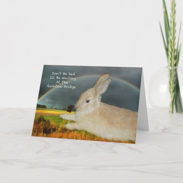 Carte Sympathie pour la perte de lapin animal (Devant)