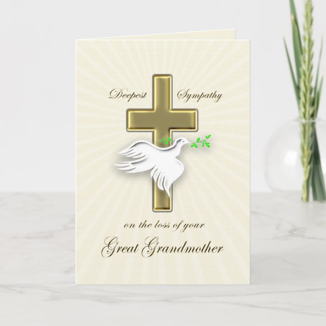 Carte Sympathie pour la perte de l'arrière grand-mère (Devant)