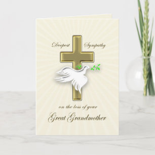 Carte Sympathie pour la perte de l'arrière grand-mère