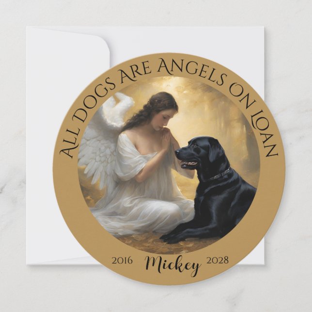 Carte Sympathie pour la perte de votre Black Labrador (Devant)
