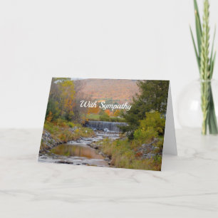 Carte Sympathie pour la photo d'automne de la cascade Ve