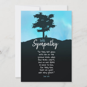 Carte Sympathie pour le chagrin trop grande pour les mot