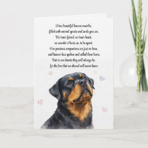 Carte Sympathie pour Rottweiler deuil