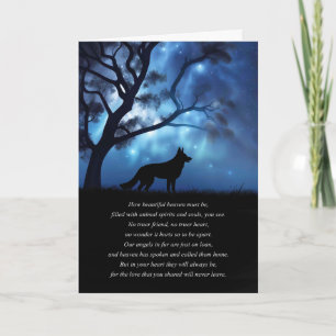 Carte Sympathie pour un chien avec un poème spirituel du