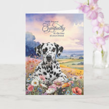 Sympathie pour un dalmatien avec des fleurs sauvag