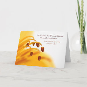 Carte Sympathie Précieux Souvenirs Lily Jaune Fleur