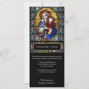 Carte Sympathie religieuse catholique funéraire Merci