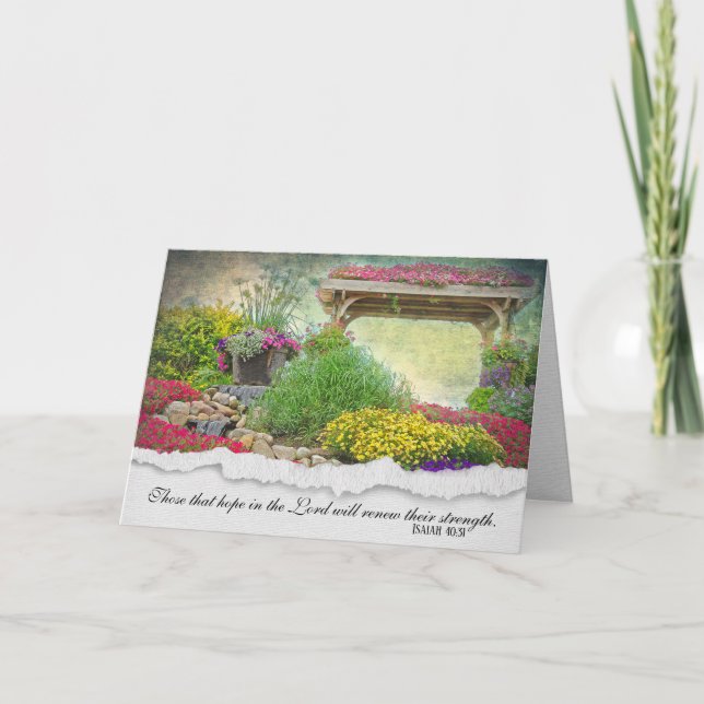 Carte sympathie religieuse - jardin d'été (Devant)