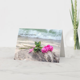Carte sympathie roses roses sur bois dérive