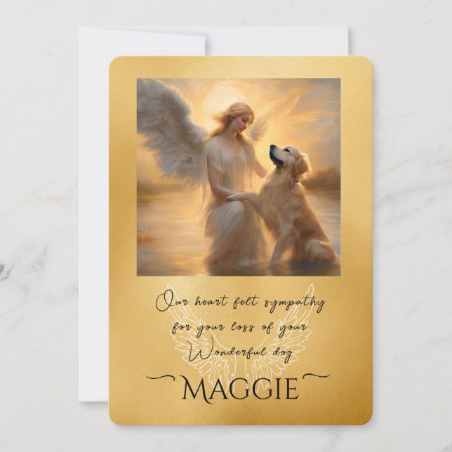 Carte Sympathie spirituelle Golden Retriever Chien Perdr (Devant)