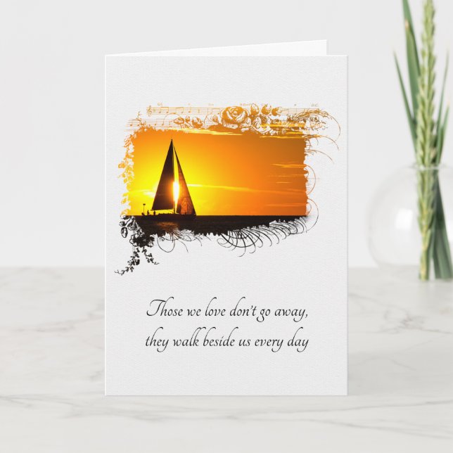 Carte Sympathie Sunset Sailboat (Devant)