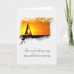 Carte Sympathie Sunset Sailboat