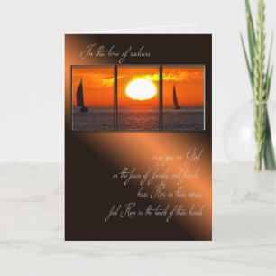 Carte Sympathie Sunset Sailboat