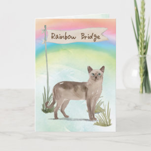 Carte Sympathie Tonkinese Cat Pet sur Rainbow Bridge