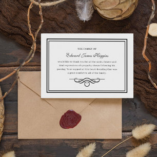 Carte Sympathie traditionnelle   Merci funéraire