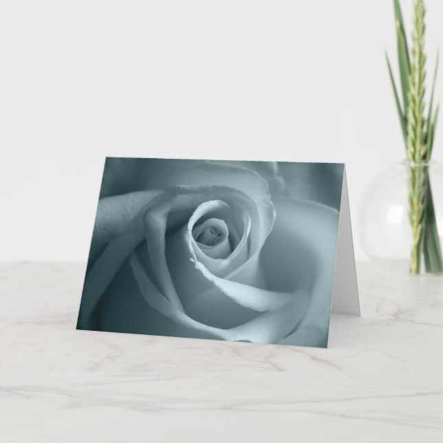 Carte Sympathie vide à l'intérieur d'un joli Rose (Devant)