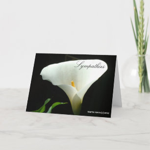 Carte Sympathies - Calla Lily Card