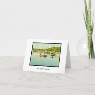 Carte Sympathies profondes Bateaux à voile sur le lac Ha