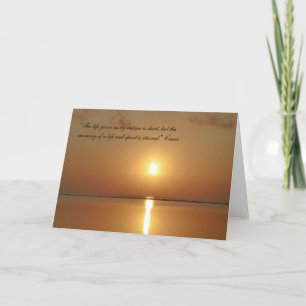 Carte Sympathy Card - Memory is eternal