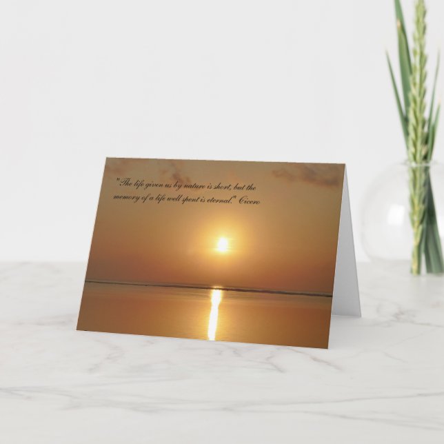 Carte Sympathy Card - Memory is eternal (Devant)