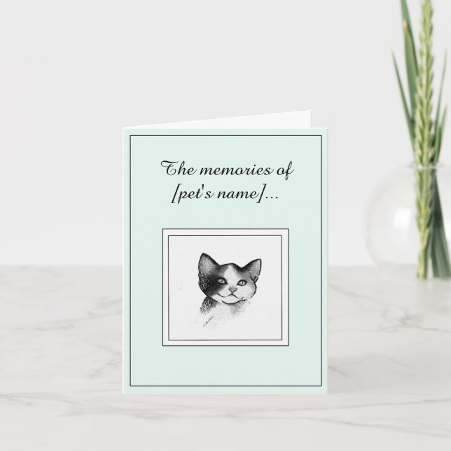 Carte Sympathy Chat Shorthair Cute (Devant)