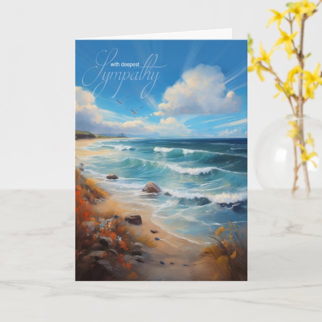 Carte Sympathy Coastal Flight with Seagull (Fleur jaune)