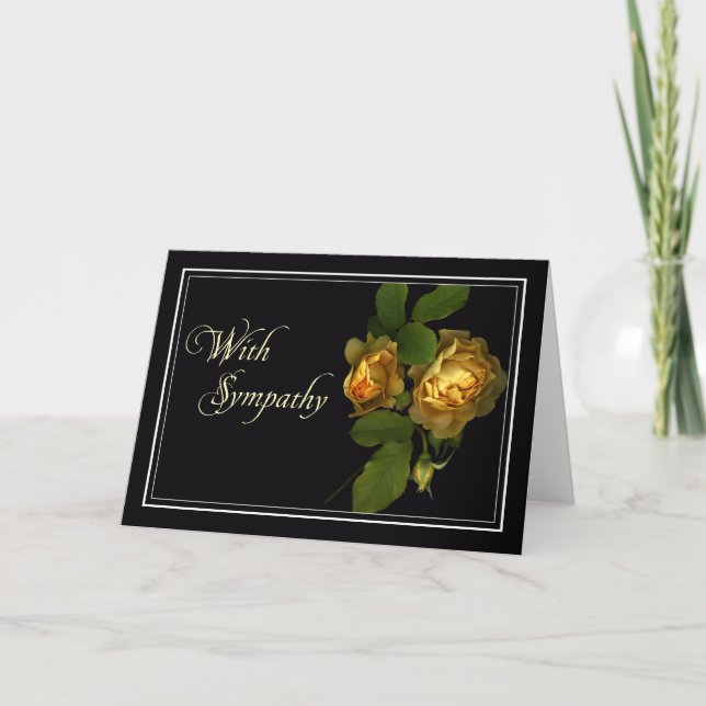 Carte Sympathy de Yellow Rose (Devant)