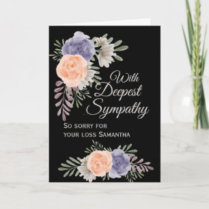 Carte Sympathy Floral Peony Rose
