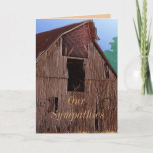 Carte Sympathy Grange vintage ou toute occasion