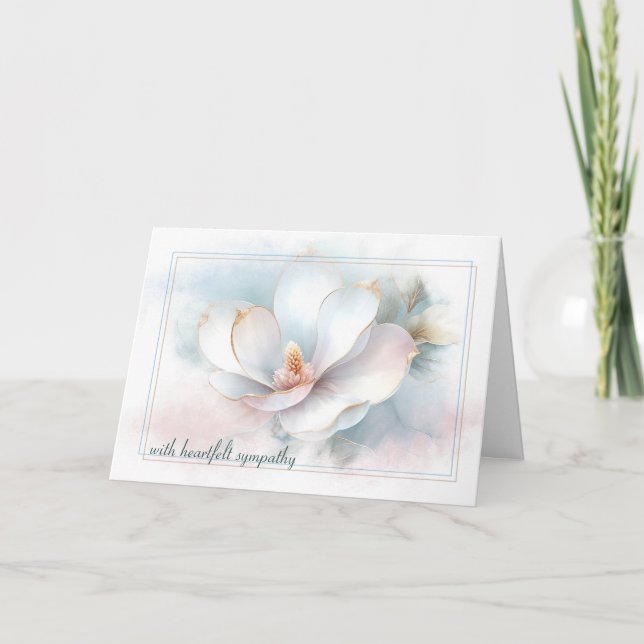 Carte Sympathy Magnolia Flower Abstrait (Devant)
