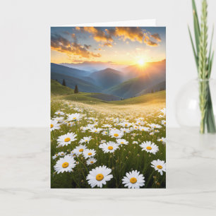 Carte Sympathy Mountain Daisy Field